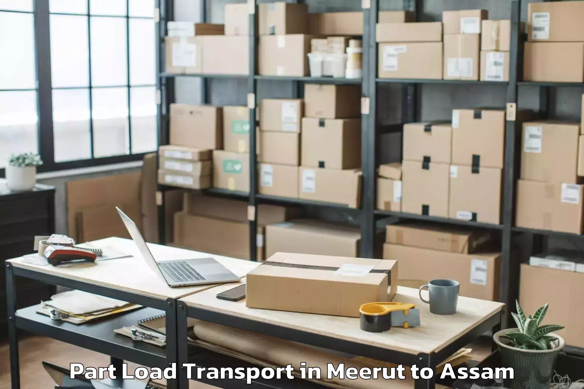 Book Meerut to Titabor Part Load Transport Online